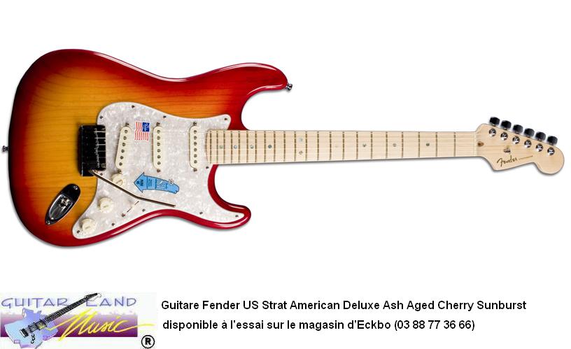 Guitare Fender US Strat Deluxe Ash Aged Cherry Sunburst